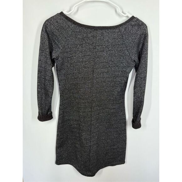 Jessica Simpson Long Sleeve Metallic Sleeve Detail Knit Dress Size X Small - Picture 9 of 10